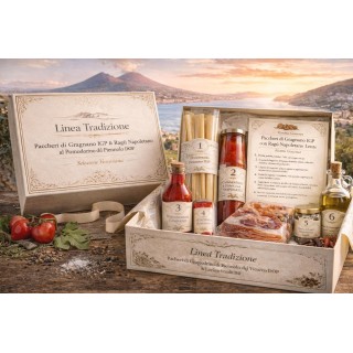 Linea Tradizione – Paccheri di Gragnano IGP con Ragù Napoletano al Pomodorino del Piennolo DOP | Box Gourmet Campania