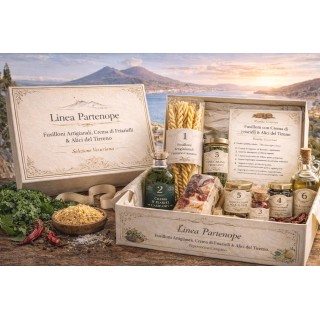 Linea Partenope – Fusilloni Artigianali con Crema di Friarielli e Alici del Tirreno | Box Gourmet Campania